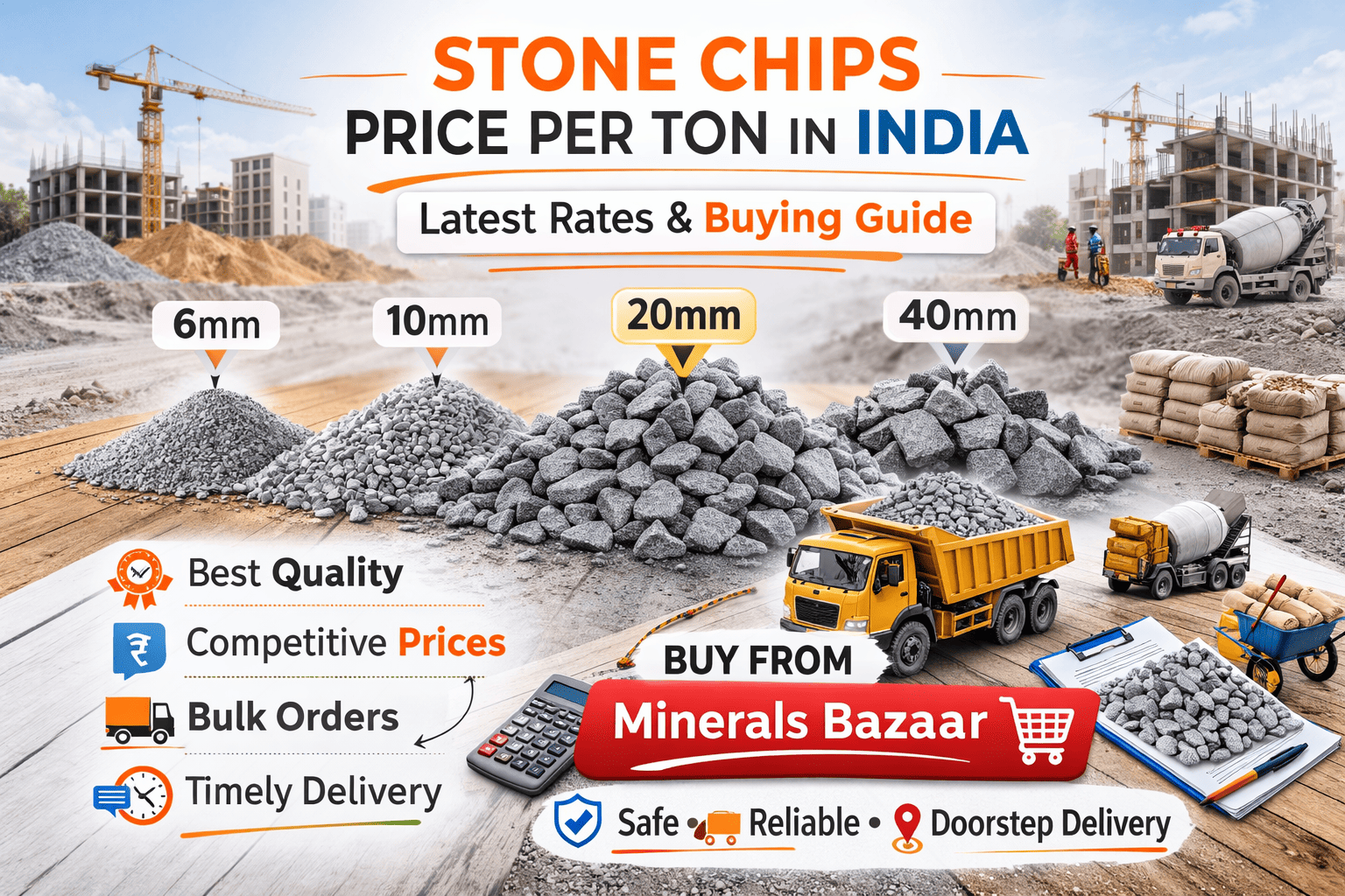 Stone Chips Price Per Ton in India – Latest Rates & Online Buying Guide